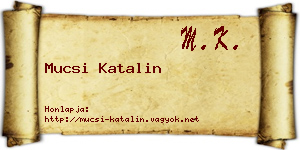 Mucsi Katalin névjegykártya